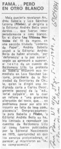 Fama -- pero en otro blanco.