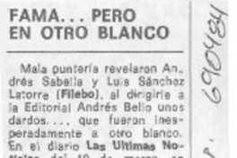 Fama -- pero en otro blanco.