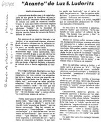 "Acanto" de Luz E. Luderitz