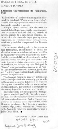 Bailes de tierra en Chile