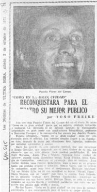 Reconquistará para el teatro su mejor público