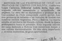 Historia de las fronteras de Chile: Los tratados de límites con Bolivia.