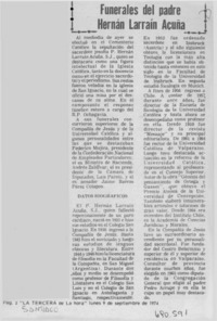 Funerales del padre Hernán Larraín Acuña.