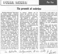 Tía premió al sobrino