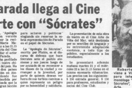 Parada llega al cine arte con "Sócrates".