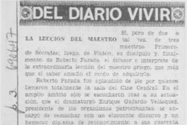 La lección del maestro