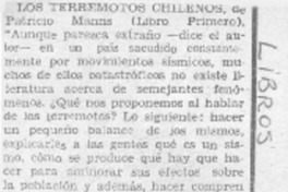 Los Terremotos chilenos.