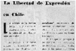 La libertad de expresión en Chile.