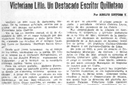 Victoriano Lillo, un destacado escritor quillotano