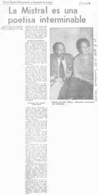 La Mistral es una poetisa interminable.