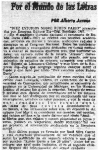 Diez estudios sobre Rubén Dario