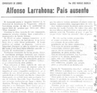Alfonso Larrahona: País ausente