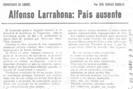 Alfonso Larrahona: País ausente