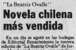 Novela chilena más vendida.