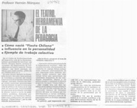 El teatro, herramienta de la pedagogía : [Entrevista]