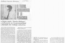 El teatro, herramienta de la pedagogía : [Entrevista]