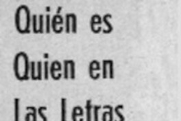 Quién es quién en las letras chilenas.