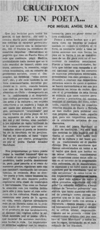 Crucifixión de un poeta