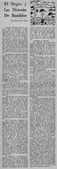 El negro y las historias de bandidos