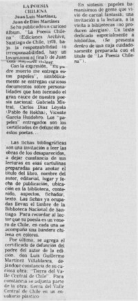 La poesía chilena