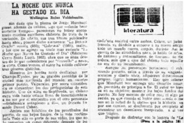 La noche que nunca ha gestado el día