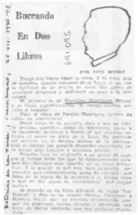 Buceando en dos libros