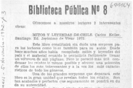 Mitos y leyendas de Chile.