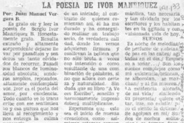 La poesía de Ivor Manríquez
