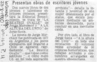 Presentan obras de escritores jóvenes.