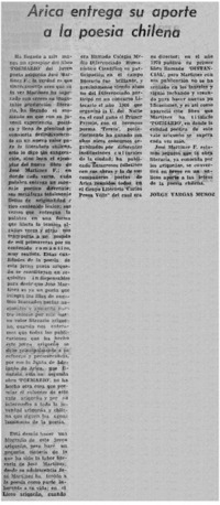 Arica entrega su aporte a la poesía chilena