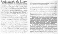 Prohibición de libro.