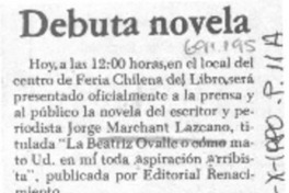 Debuta novela.