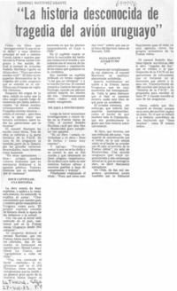 La Historia desconocida de tragedia del avión uruguayo.