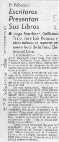 Escritores presentan sus libros.