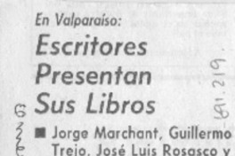 Escritores presentan sus libros.