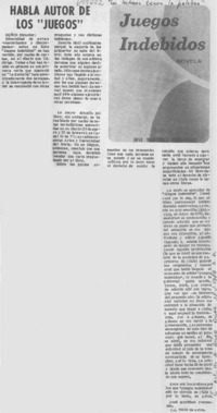 Habla autor de los "juegos"