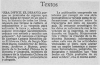 Era difícil el desafío.