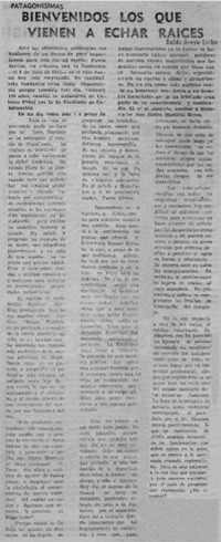 Bienvenidos los que vienen a echar raíces.