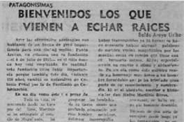 Bienvenidos los que vienen a echar raíces.