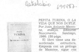Pepita Turina, o la vida que nos duele.