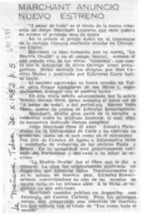 Marchant anunció nuevo estreno.