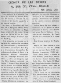 Crónica de las tierras al sur del Canal Beagle