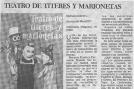 Teatro de títeres y marionetas.