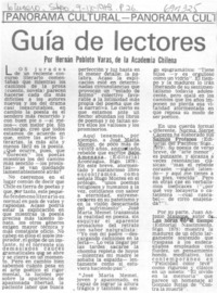 Guía de lectores