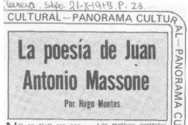 La poesía de Juan Antonio Massone