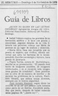 ¿Quién es quién en las letras chilenas?