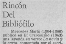 Rincón del bibliófilo.