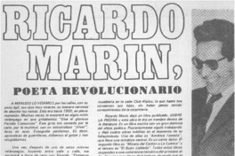 Ricardo Marín, poeta revolucionario