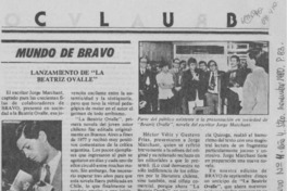Lanzamiento de "La Beatriz Ovalle".