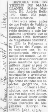 Historia del Estrecho de Magallanes